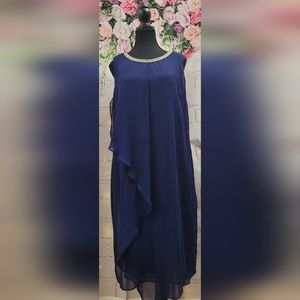 JBS sleeveless evening dress Navy/indigo